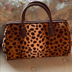 Lancôme Animal Print Satchel/ Removable Inner Base